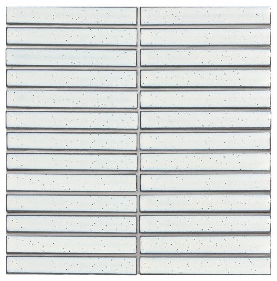 Raku Speckle White Gloss Finger Mosaic image