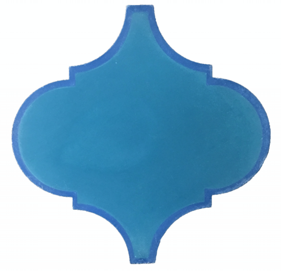 Blue Arabesque Encaustic Tile image