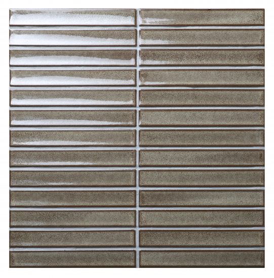 Raku Dark Brown Gloss Finger Mosaic image