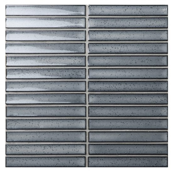 Raku Light Grey Gloss Finger Mosaic image