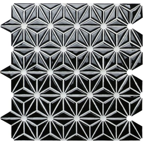 Mini Triangle Black Gloss Mosaic image