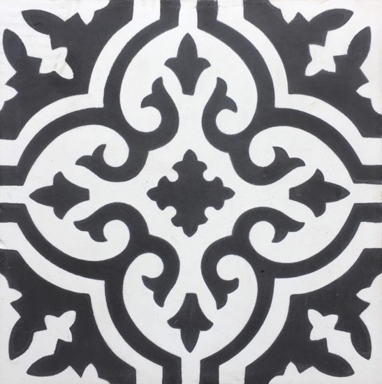 Amity Black Mini Encaustic Tile image