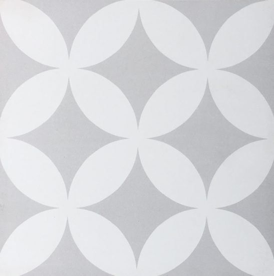 Porcelain Tile Petal White With Grey Background image