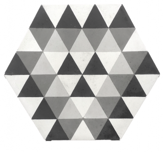 Triangle Hexagon Encaustic Tile image