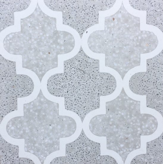 White Lantern Grey  Encaustic Terrazzo Tile image