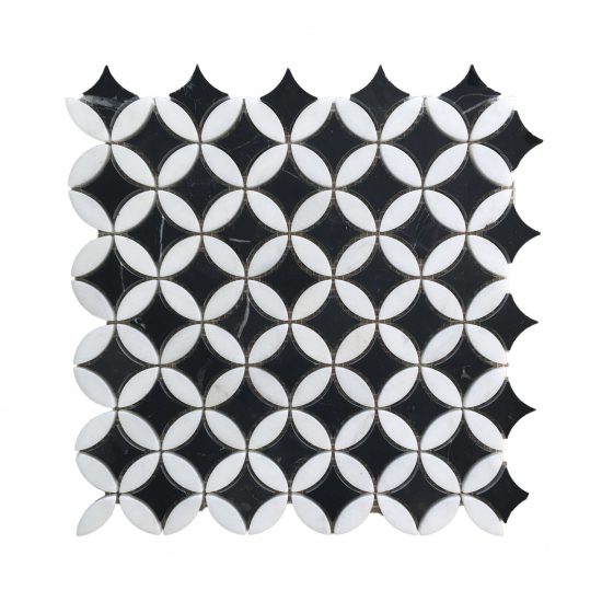 Montreal Nero Marquina with Thassos Mosaic image