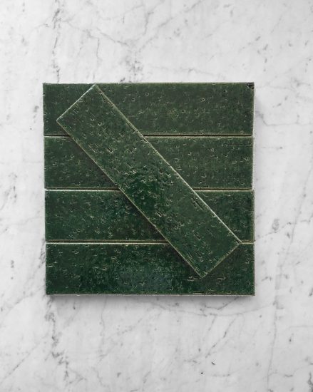 Argo Green Glazed Subway Tile image