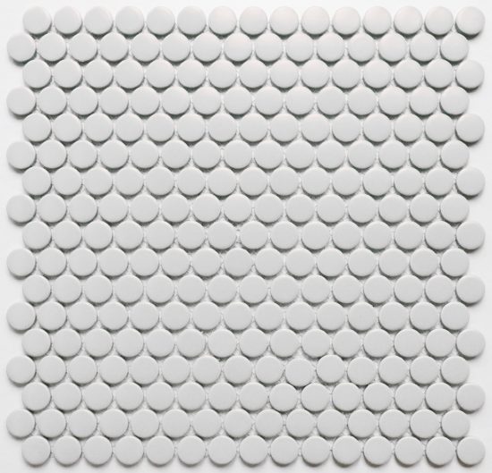 White Penny Round Mosaic image
