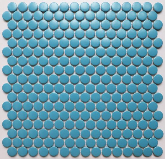 Blue Matt Penny Round Mosaic 71.59 m2 available $50/m2 image
