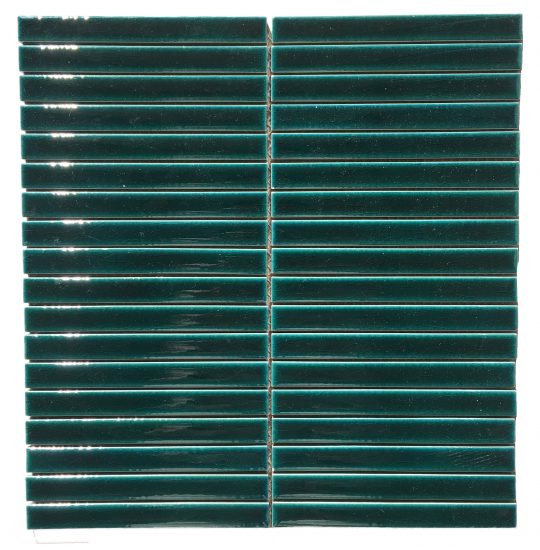 Suki Dark Green Gloss Finger Mosaic image