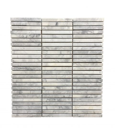 Super White Quartzite Finger Mosaic image