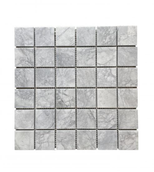 Super White Quartzite Square Mosaic image