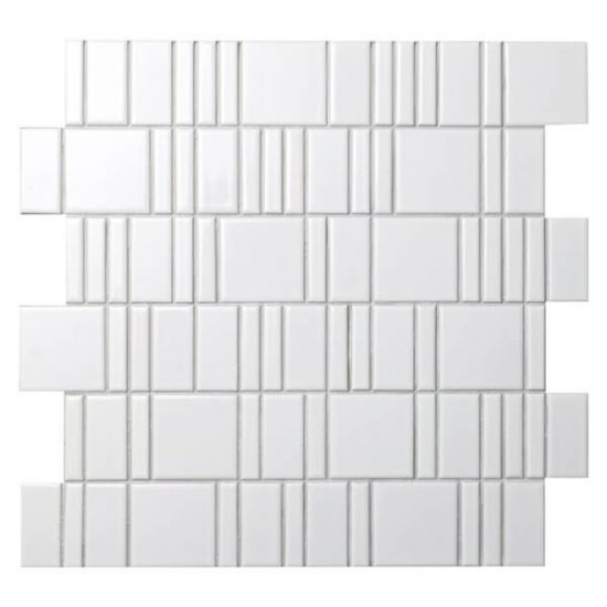 Rhythm White Mosaic image