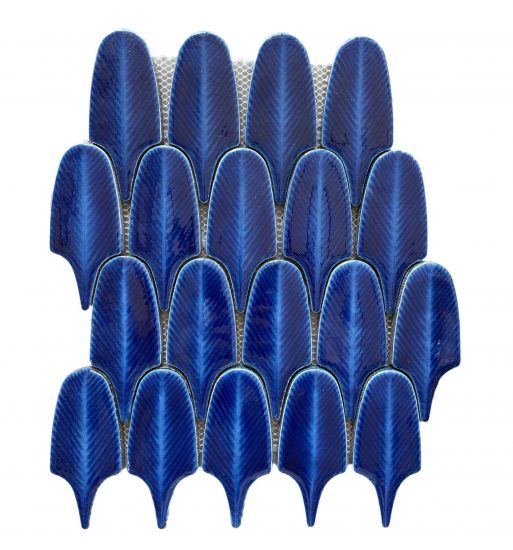 Fyllo Leaf Gloss Blue Mosaic image