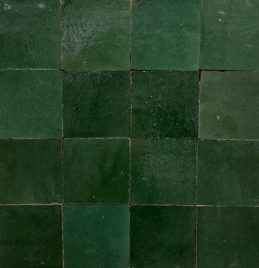 Zellige Emerald Terracotta Moroccan Square image