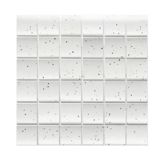 Raku Speckle White Matt Square Mosaic image