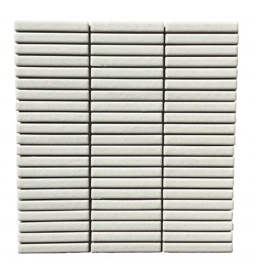 Vintage Crackle White Gloss Finger Mosaic image