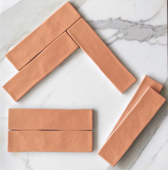Chalk Salmon Subway Tile image