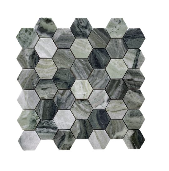 Fontana Verde Hexagon Honed Mosaic image