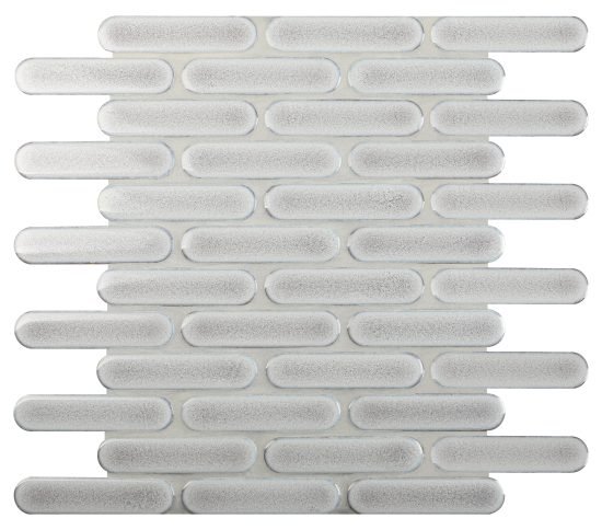 Bounty Oval Light Grey Gloss Mosaic image