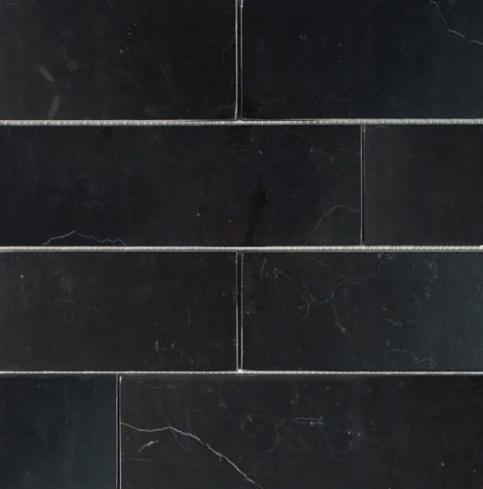 Nero Marquina Honed Subway 75x305 image