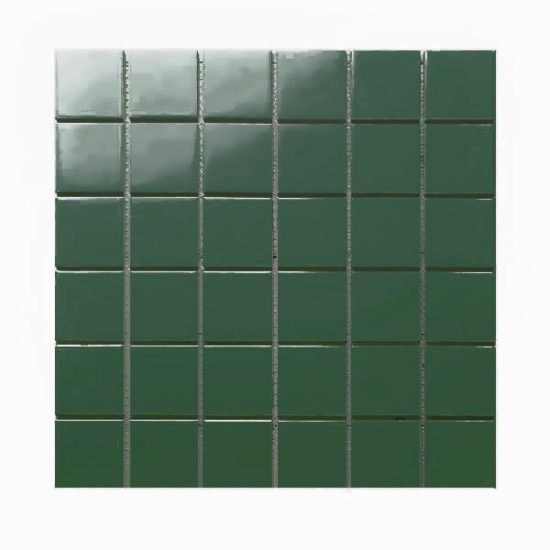 Custom Matt Forest Green Square Mosaic image