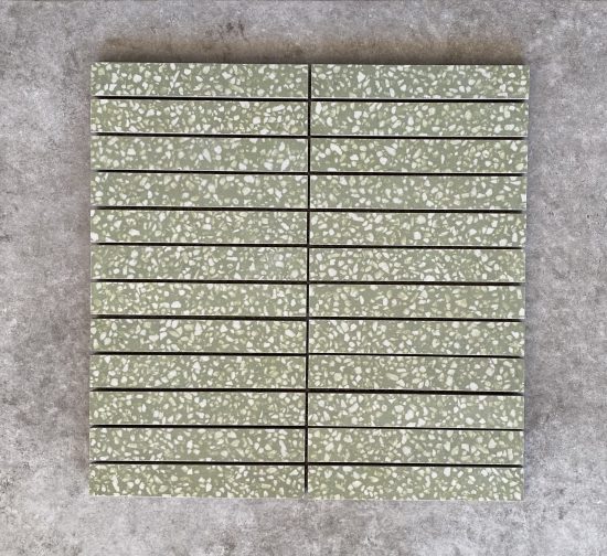 Alta Terrazzo Green Finger Mosaic image