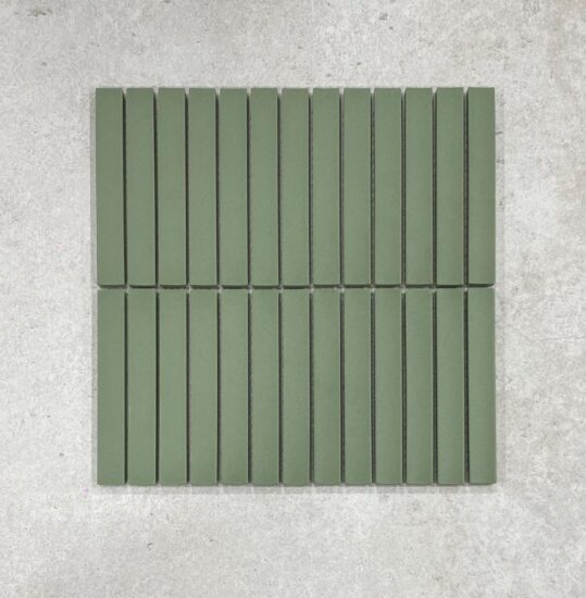 Raku Green Unglazed Finger Mosaic image