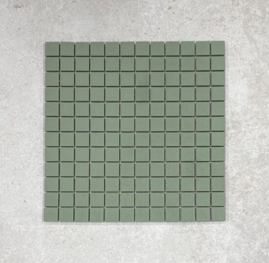 Raku Green Unglazed Square Mosaic image