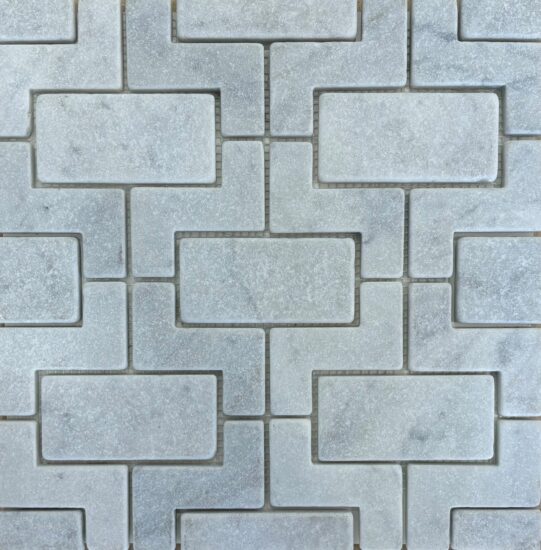 Maze Carrara Tumbled Mosaic image