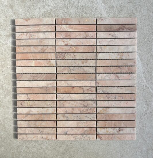 Crystallo Pink Honed Finger Mosaic image