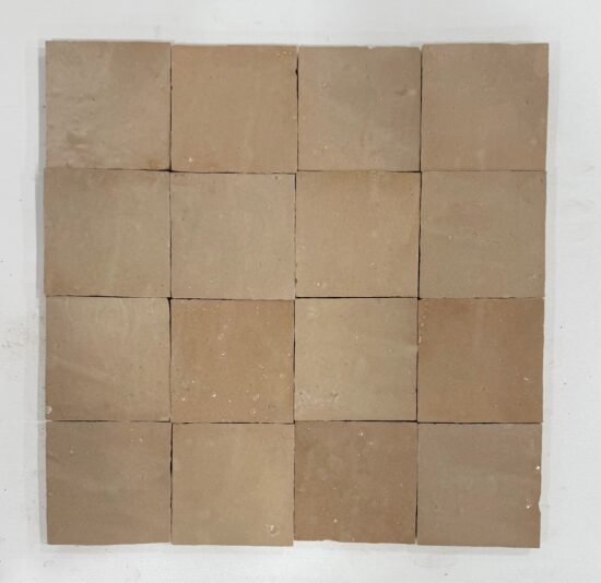 Zellige Beige Clear Terracotta Moroccan Square image