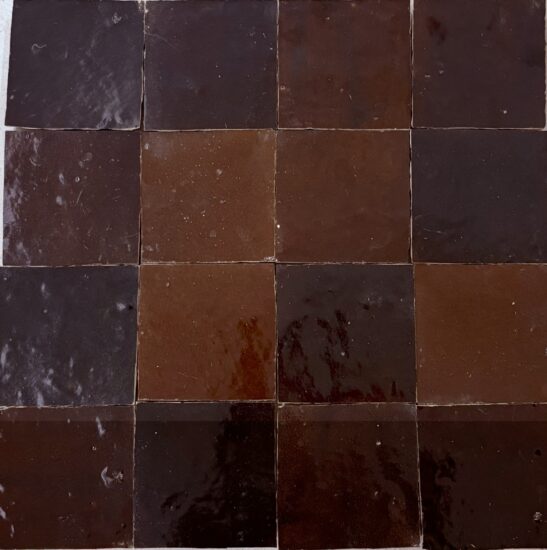 Zellige Marron Terracotta Moroccan Square image